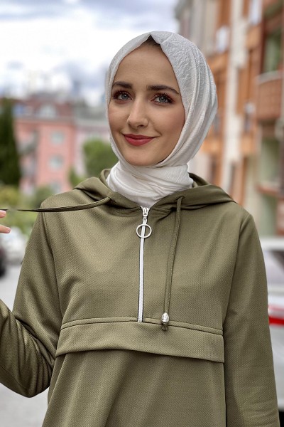 Moda Çizgi - Moda Çizgi Desenli Tunik