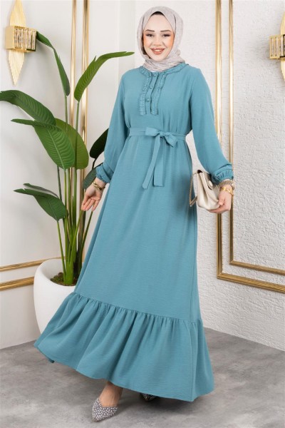 BGM - Fırfır Detaylı Aerobin Elbise MİNT