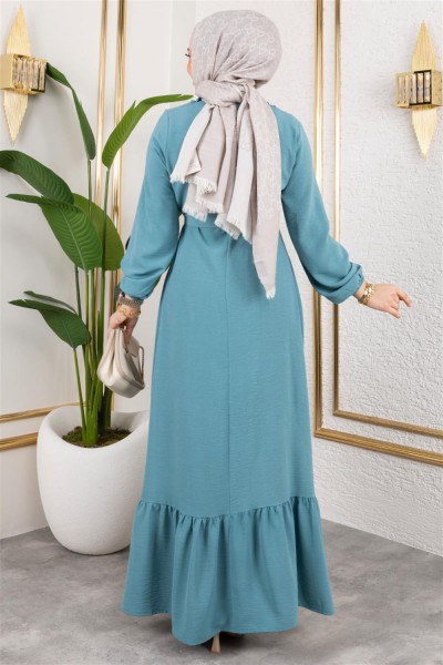 Fırfır Detaylı Aerobin Elbise MİNT - Thumbnail