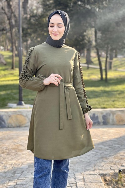 Moda Çizgi - Moda Çizgi Desenli Tunik