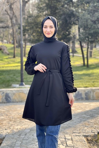 Moda Çizgi - Moda Çizgi Desenli Tunik