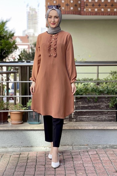 Moda Çizgi - Moda Çizgi Desenli Tunik