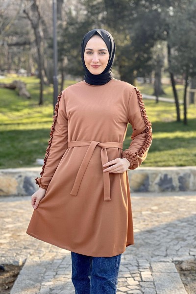 Moda Çizgi - Moda Çizgi Desenli Tunik