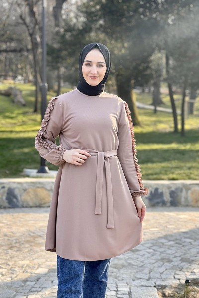 Moda Çizgi - Moda Çizgi Desenli Tunik