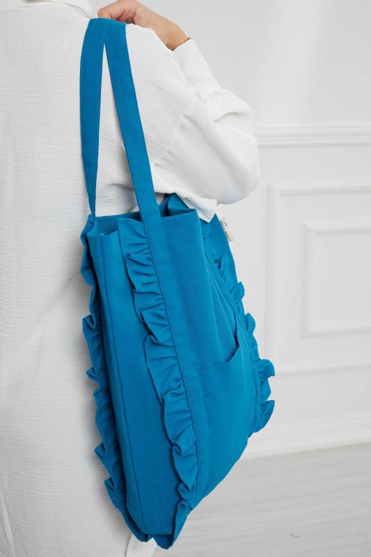 Frilly Daily Bag, C-38 Petrol Green - 2