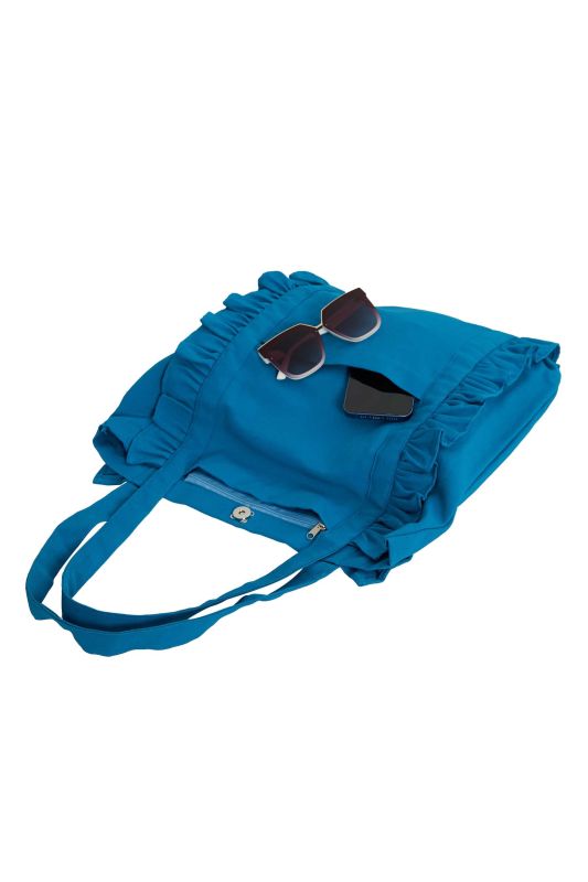 Frilly Daily Bag, C-38 Petrol Green - 4