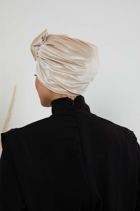 Bow Velvet Bonnet,B-27K Beige - 5