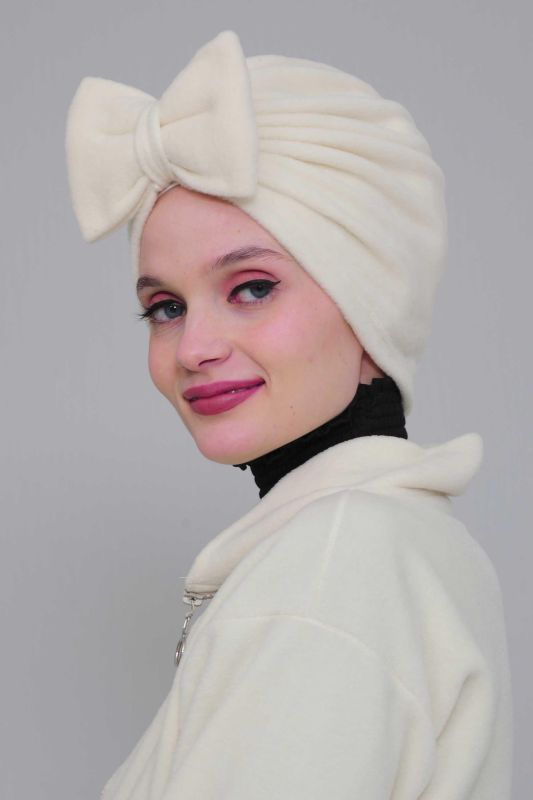 Bow Polar Bonnet,B-27P Cream - 1