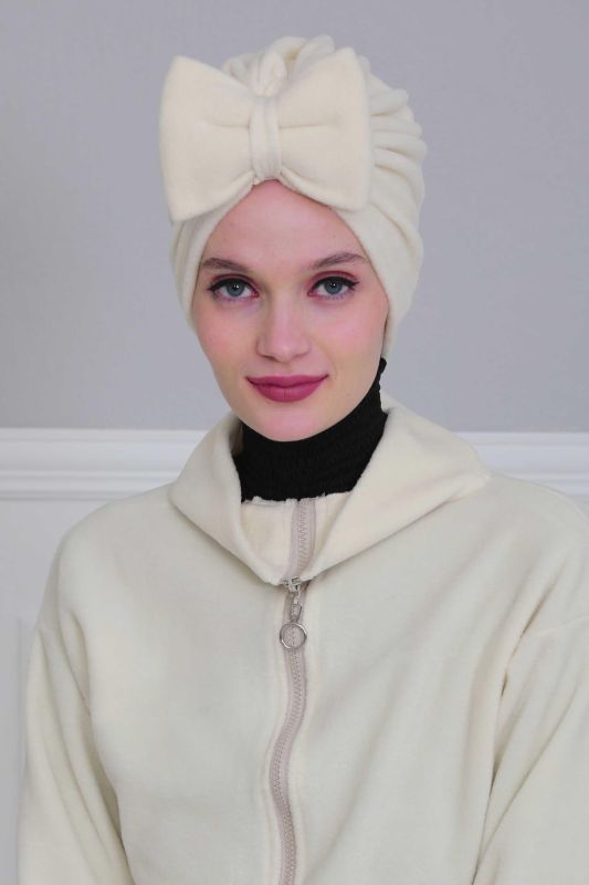 Bow Polar Bonnet,B-27P Cream - 2