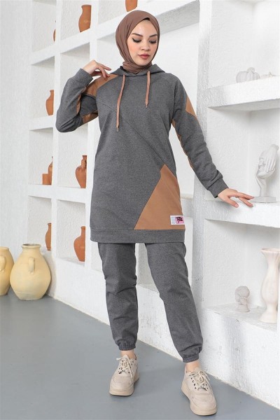 MG - Garnili Eşofman Takımı ANTRASİT