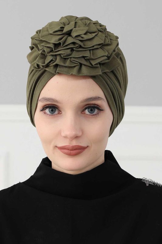 Güllü Penye Bone,B-21 Haki Yeşili - 1