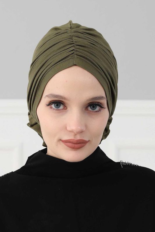 Güllü Penye Bone,B-21 Haki Yeşili - 6