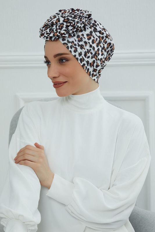 Güllü Penye Desenli Bone,B-21YD Desen 29 - 3