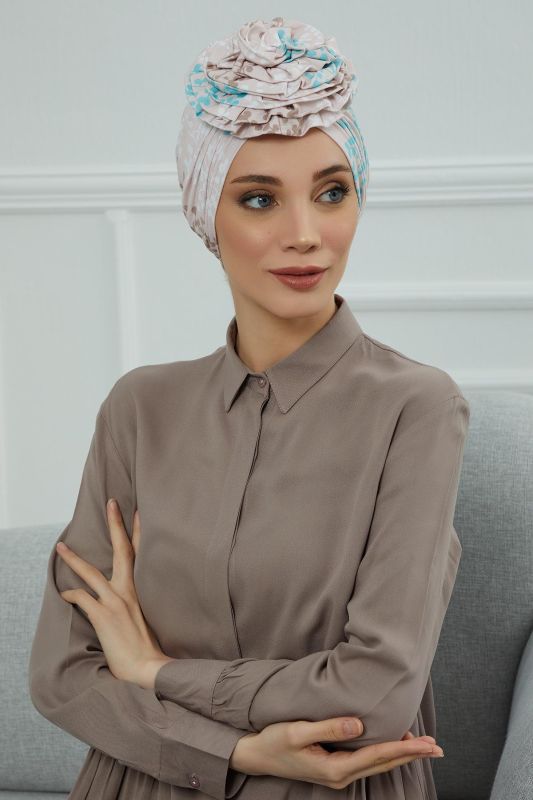 Güllü Penye Desenli Bone,B-21YD Desen 30 - 3