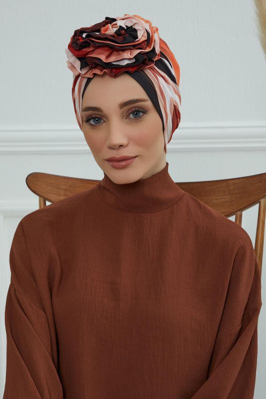 Güllü Penye Desenli Bone,B-21YD Desen 35 - 1