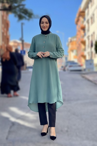 Moda Çizgi - Moda Çizgi Desenli Tunik