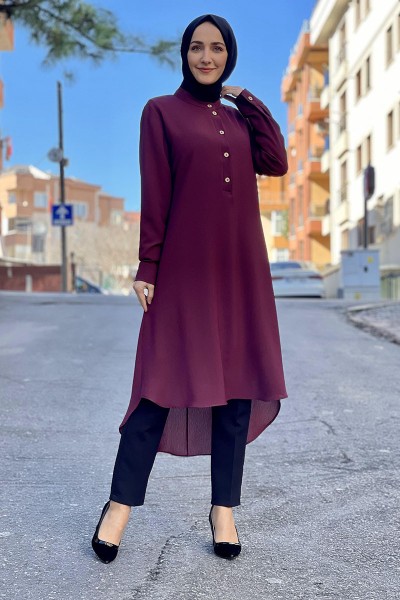 Moda Çizgi - Moda Çizgi Desenli Tunik