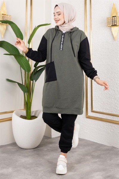 MG - İkili Eşofman Takımı HAKİ SİYAH