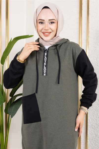 İkili Eşofman Takımı HAKİ SİYAH - Thumbnail