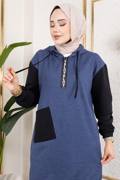 İkili Eşofman Takımı İNDİGO SİYAH - Thumbnail