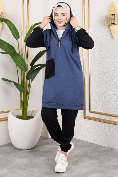 İkili Eşofman Takımı İNDİGO SİYAH - Thumbnail