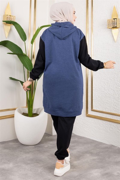 İkili Eşofman Takımı İNDİGO SİYAH - Thumbnail