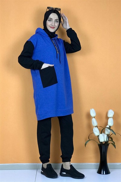 İkili Eşofman Takımı SAKS SİYAH - Thumbnail