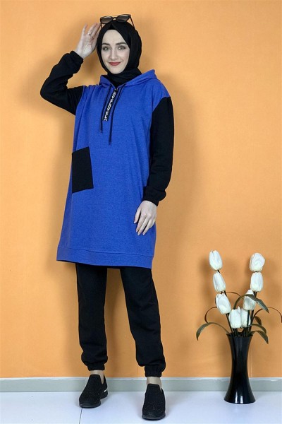 İkili Eşofman Takımı SAKS SİYAH - Thumbnail