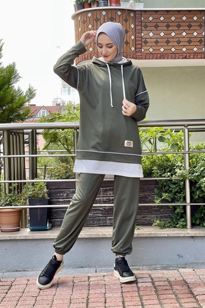 MG - İkili Tesettür Takım HAKİ