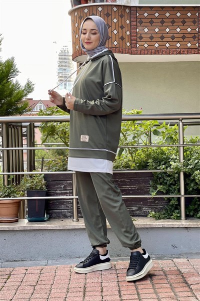 İkili Tesettür Takım HAKİ - Thumbnail