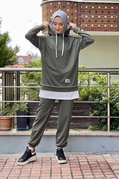 İkili Tesettür Takım HAKİ - Thumbnail