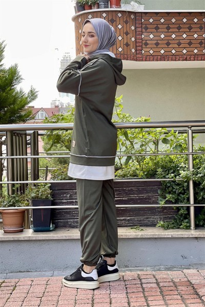 İkili Tesettür Takım HAKİ - Thumbnail