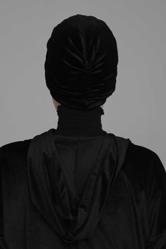 Kadife Bone,B-64 Siyah - 5