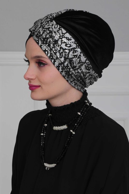 بونيه مخملي،B-9KP أسود - حمار وحشي - 2