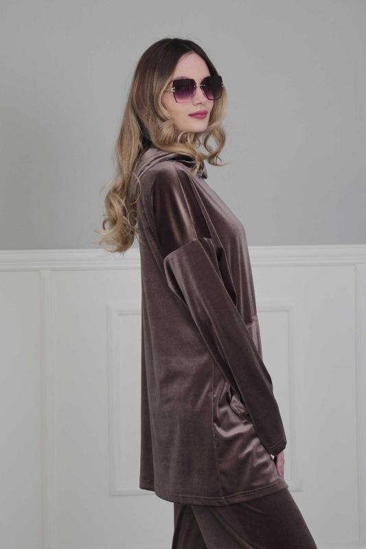 Kadife Takım Eşofman,TK-1 Vizon - 5