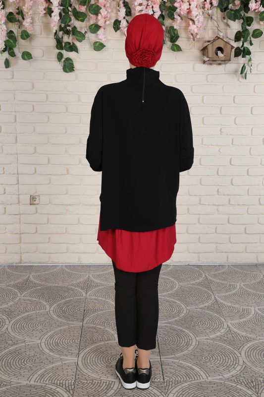Concealing Skirt,ETK-1 Claret Red - 4