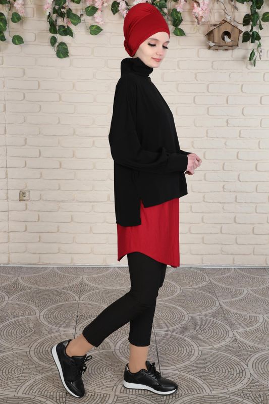 Concealing Skirt,ETK-1 Claret Red - 5