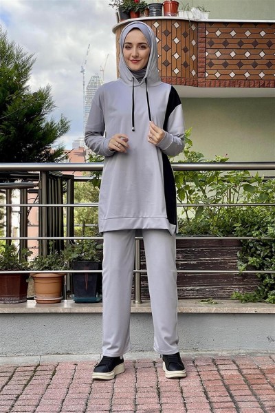 Kapüşonlu Spor Takım GRİ - Thumbnail