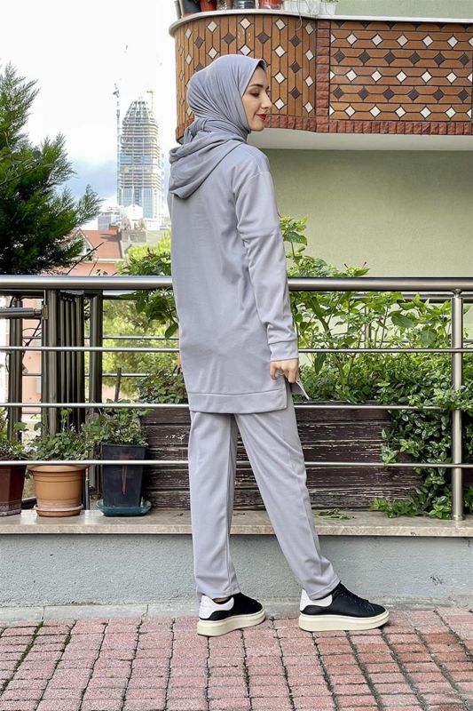 Kapüşonlu Spor Takım GRİ - 5