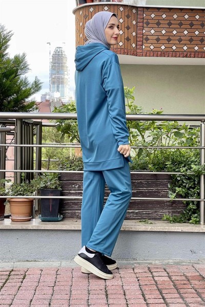 Kapüşonlu Spor Takım PETROL - Thumbnail