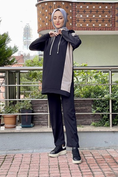 MG - Kapüşonlu Spor Takım SİYAH