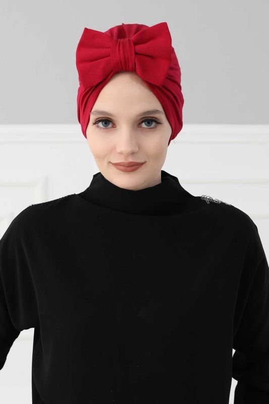Kelebek Combed Cotton Bone,B-27 Claret Red - 1