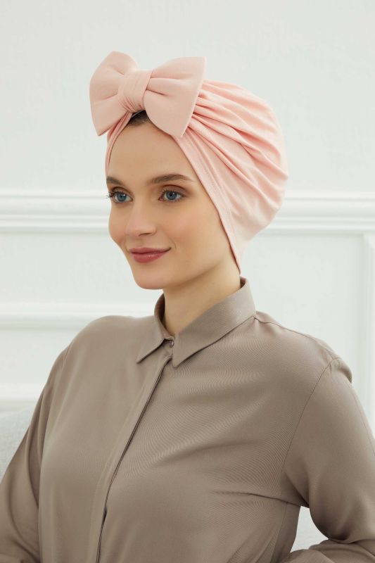 Kelebek Combed Cotton Bonnet, B-27 Powder - 1