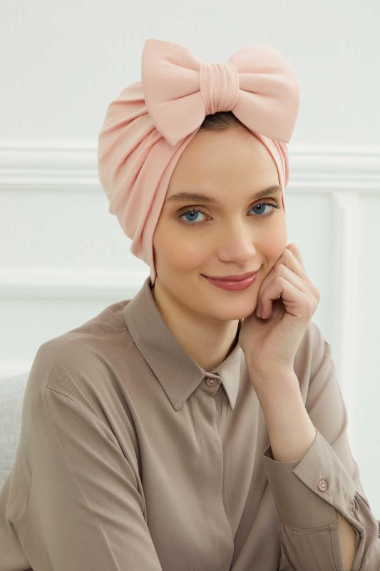 Kelebek Combed Cotton Bonnet, B-27 Powder - 2