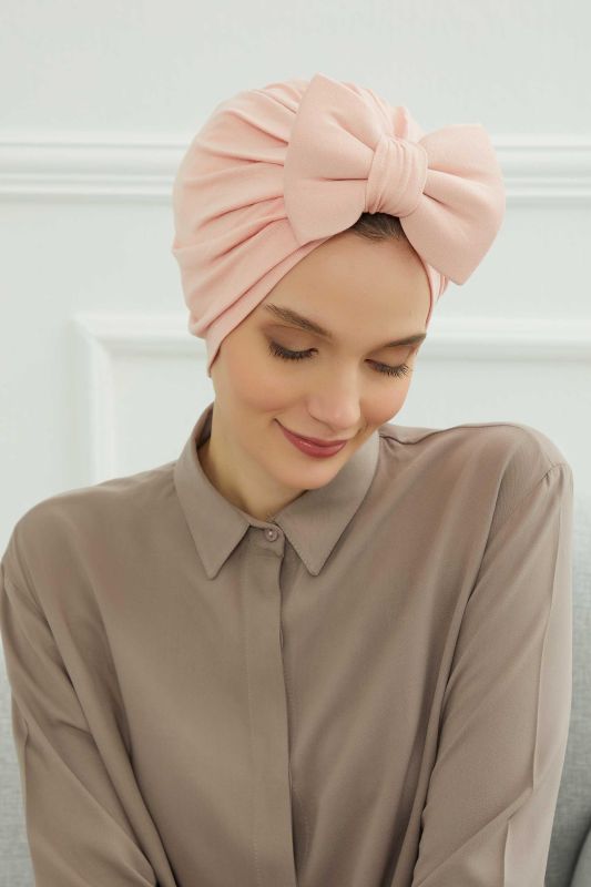Kelebek Combed Cotton Bonnet, B-27 Powder - 3