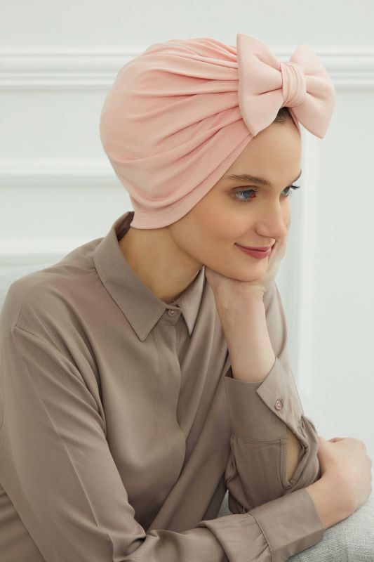 Kelebek Combed Cotton Bonnet, B-27 Powder - 4