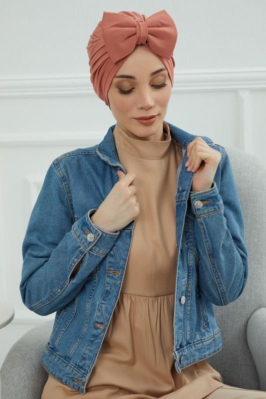 Kelebek Combed Cotton Bone,B-27 Salmon - 4