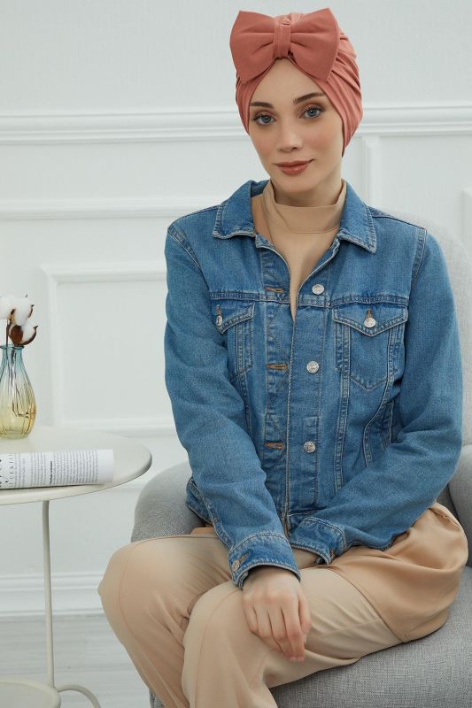 Kelebek Combed Cotton Bone,B-27 Salmon - 5