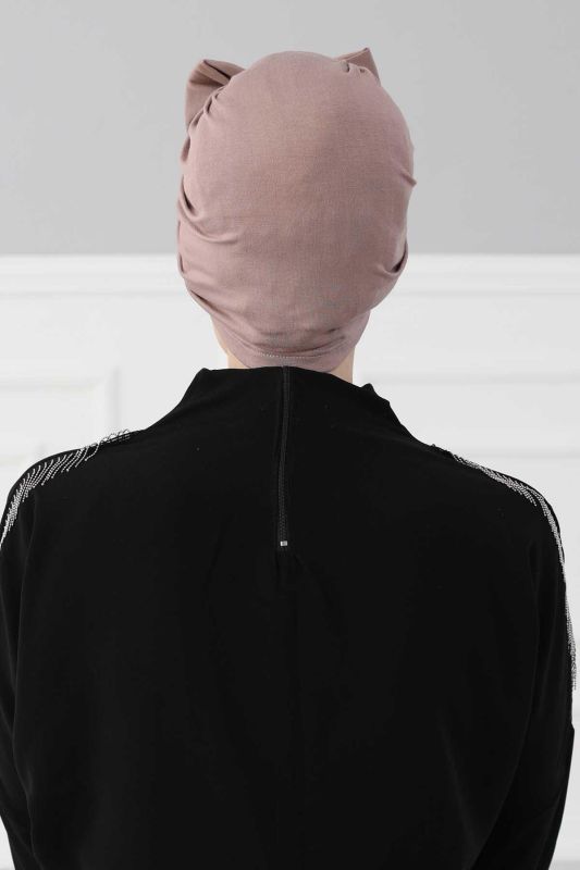 Kelebek Combed Cotton Bonnet,B-27 Mink - 5