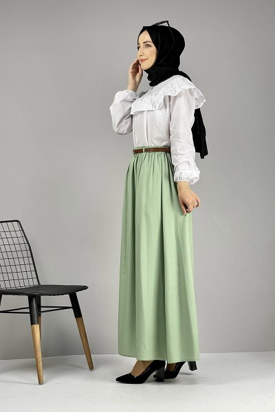 Moda Çizgi Skirt - Thumbnail